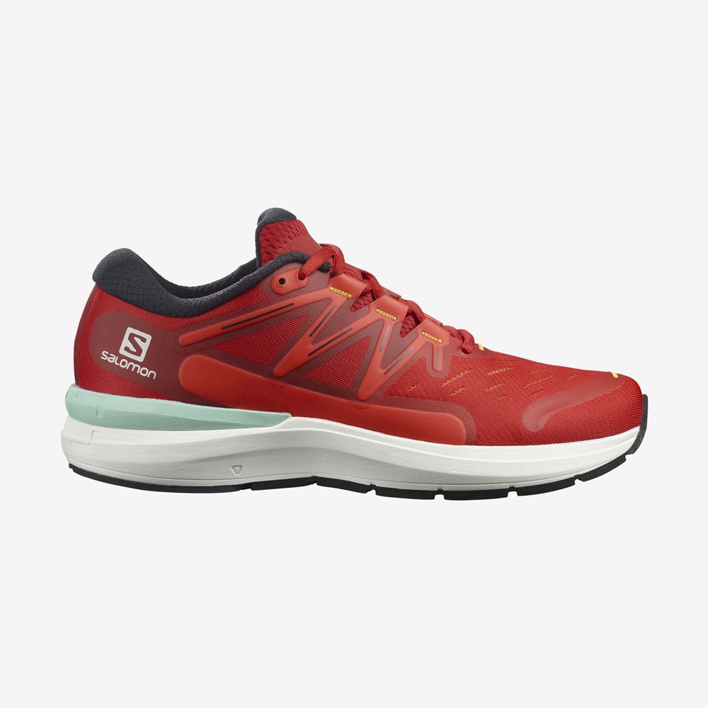 SALOMON SONIC 4 CONFIDENCE Philippines - Men's Road Running Shoes - Red | 924138-FKD